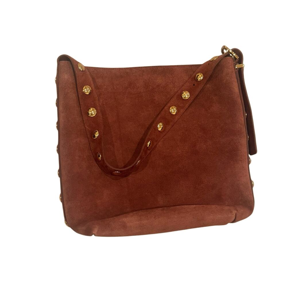 Madewell The Essential Bucket Tote Bag Suede Soft Mahogany Brown One Size NWT - Picture 11 of 12